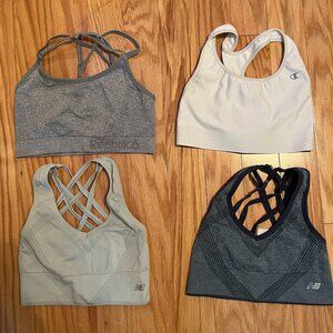 4 Sports Bras Size xs/s- New Balance, Reebok, Champion